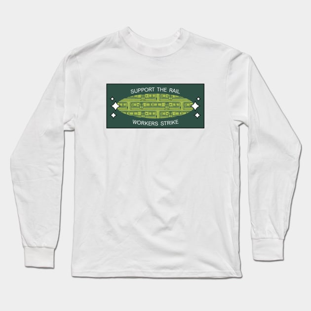 Support The Rail Workers Strike - RMT Long Sleeve T-Shirt by Football from the Left